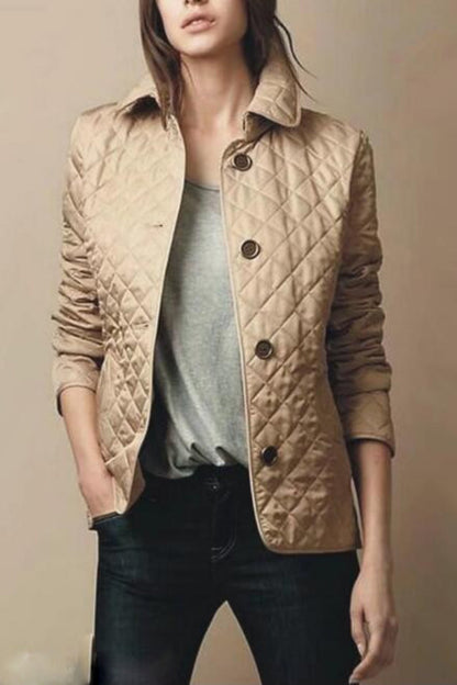Women's Quilted Jacket | Button Fastening & Tailored Fit 3