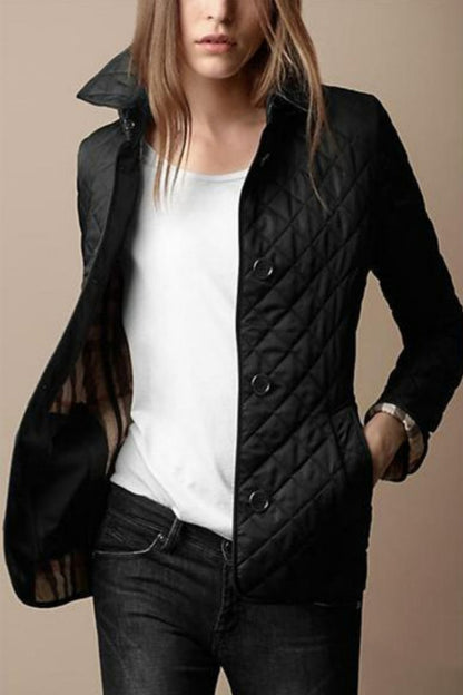 Women's Quilted Jacket | Button Fastening & Tailored Fit 1