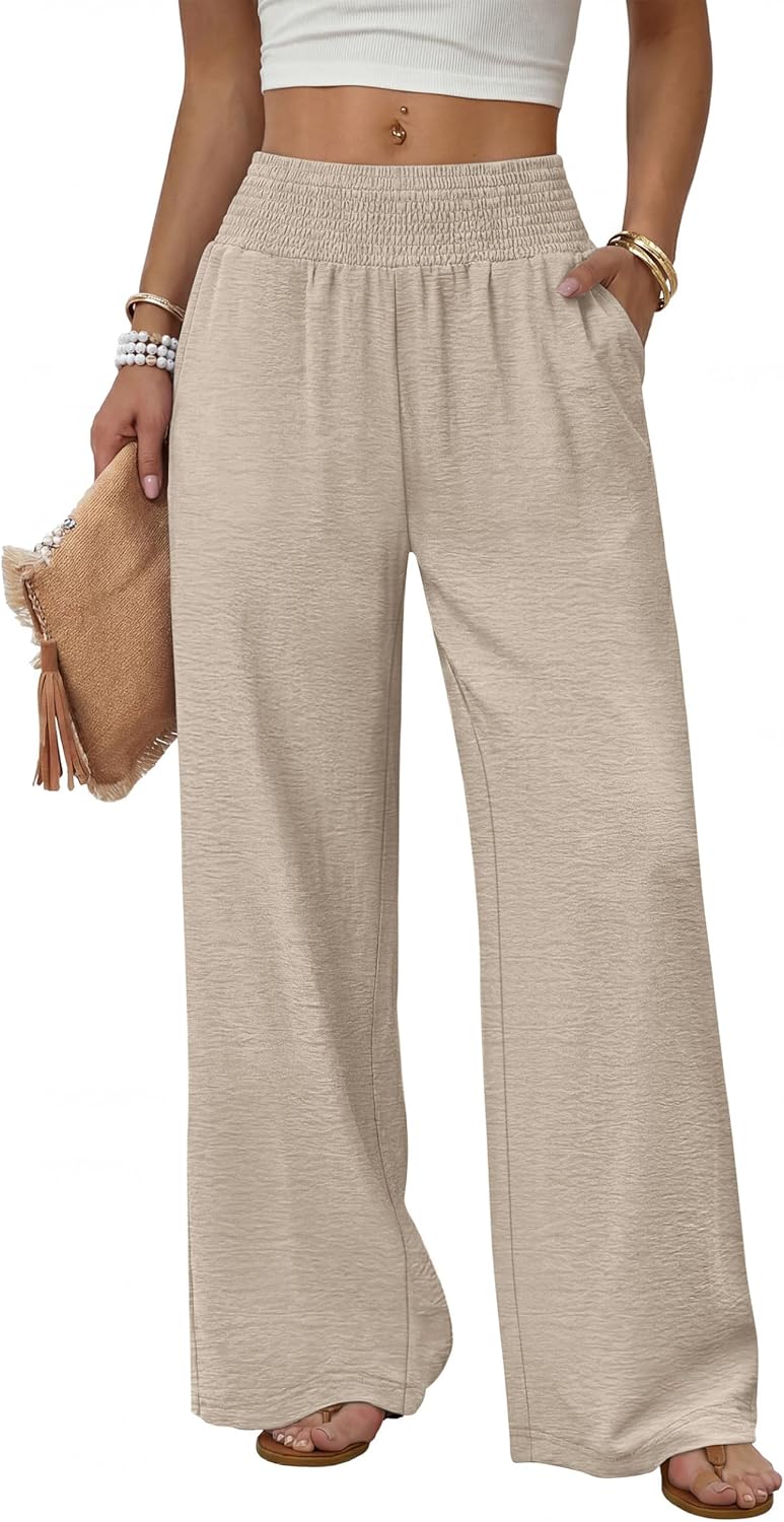 Women's Wide Leg Trousers | High Waist & Flowing Comfort 2