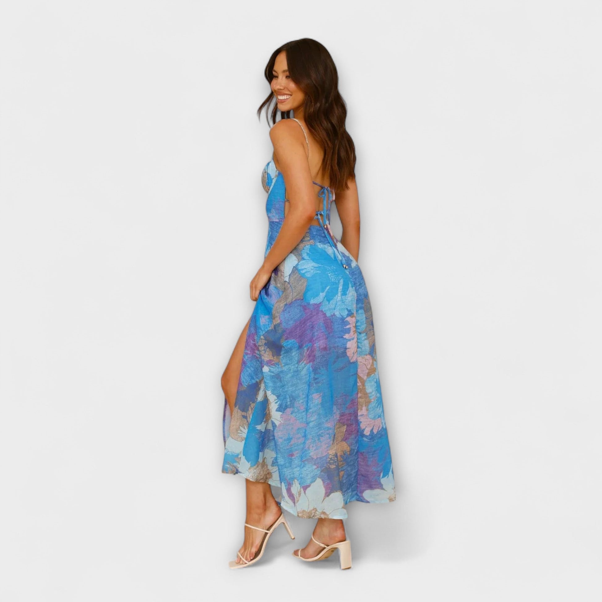 Audrey Floral Print Dress for Women - Ideal for Events and Gatherings