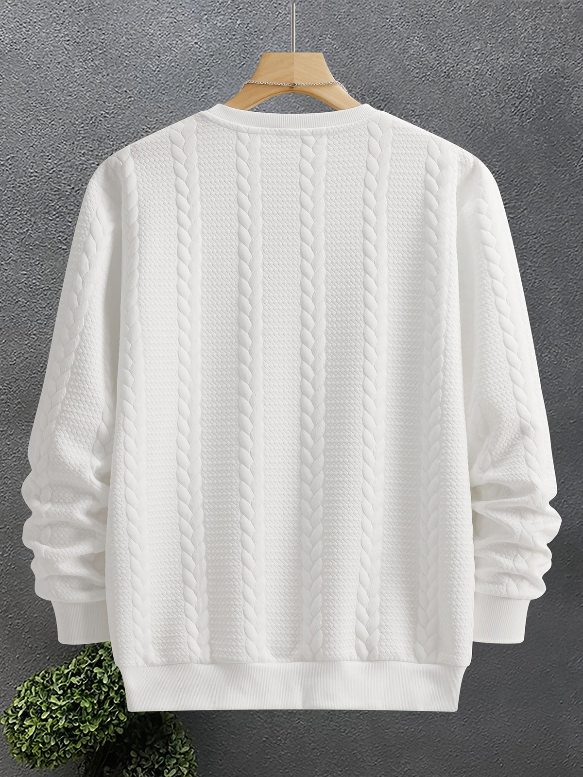 Men's Cable Knit Sweatshirt | Relaxed Fit & Textured 9