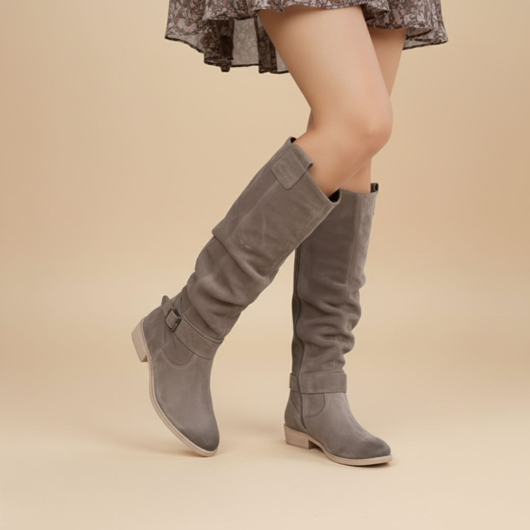 Women's Knee-High Boots | Low Heel & Side Zip 6