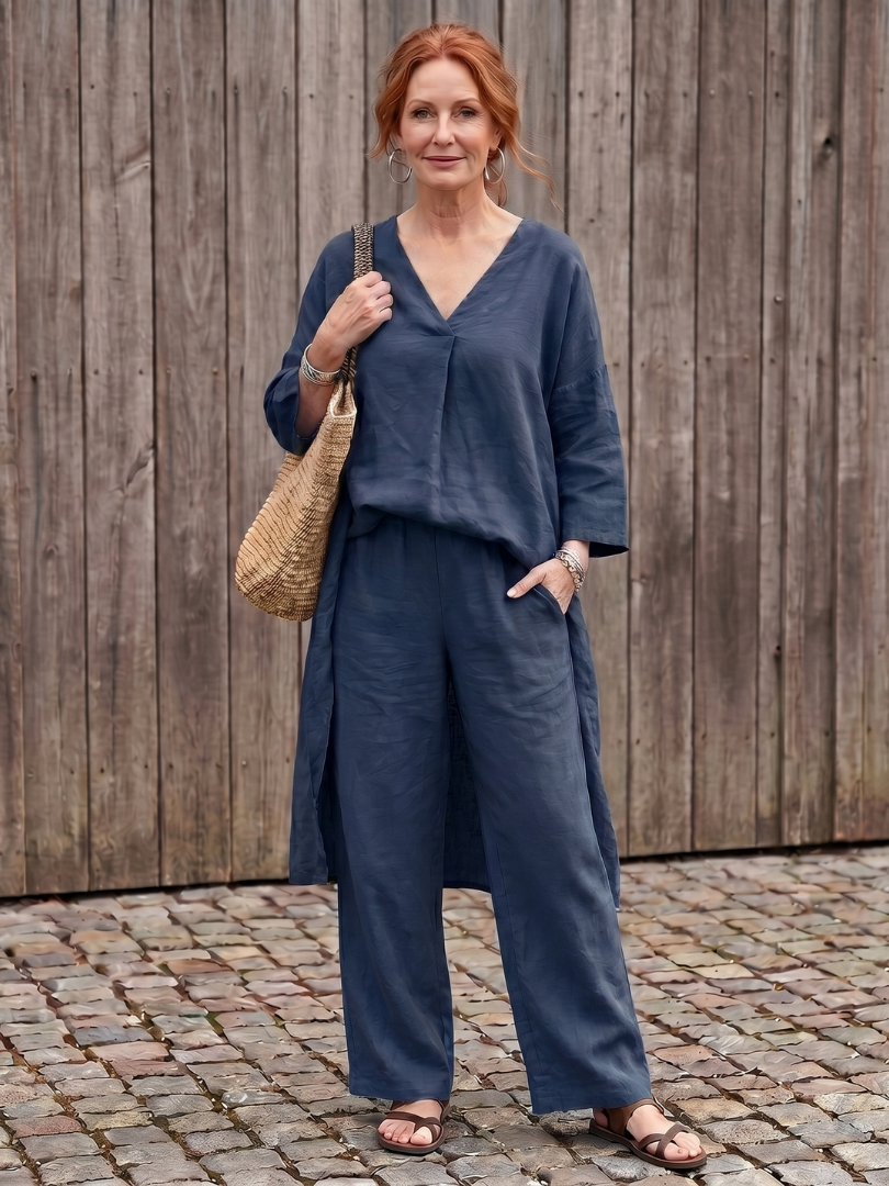 Women's Tunic & Wide Leg Pant Set | Relaxed Fit & All-Day Comfort 9