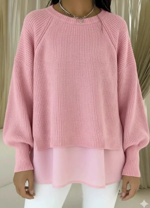 Women's Knit Sweater | Layered V-Neck Design 1