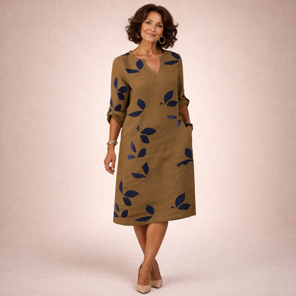 Alessia | Elegant Vintage Summer Dress with V-Neck 3