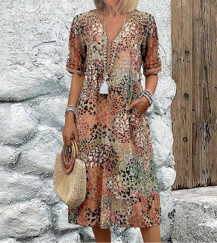 Andrea - Vibrant Midi Dress 1