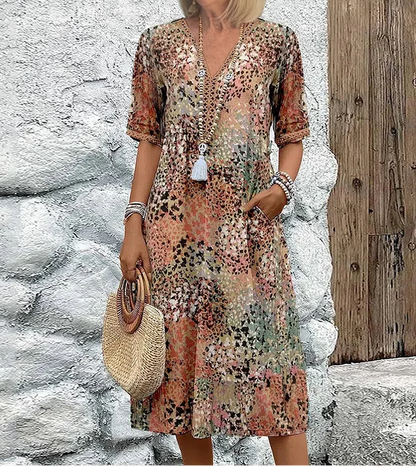 Andrea - Vibrant Midi Dress 1