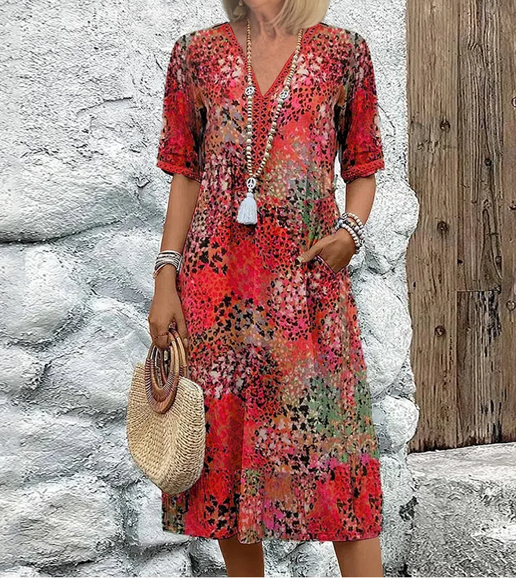 Andrea - Vibrant Midi Dress 2
