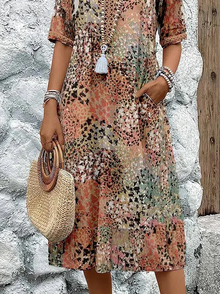 Andrea - Vibrant Midi Dress 6