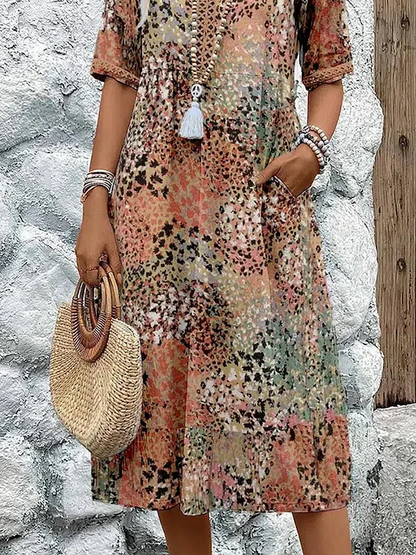 Andrea - Vibrant Midi Dress 6