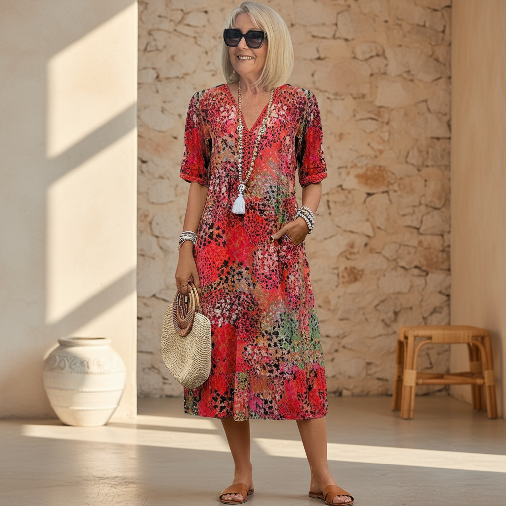 Andrea - Vibrant Midi Dress 7