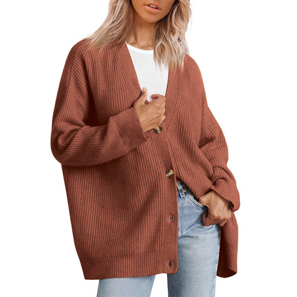 Anna - Cozy Striped Knit Cardigan for Everyday Wear