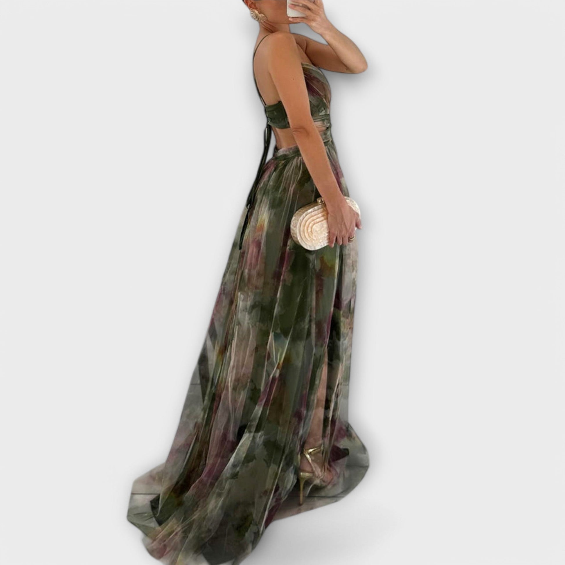 Annai Mesh Prom Dress - Chic and Flattering for Any Occasion