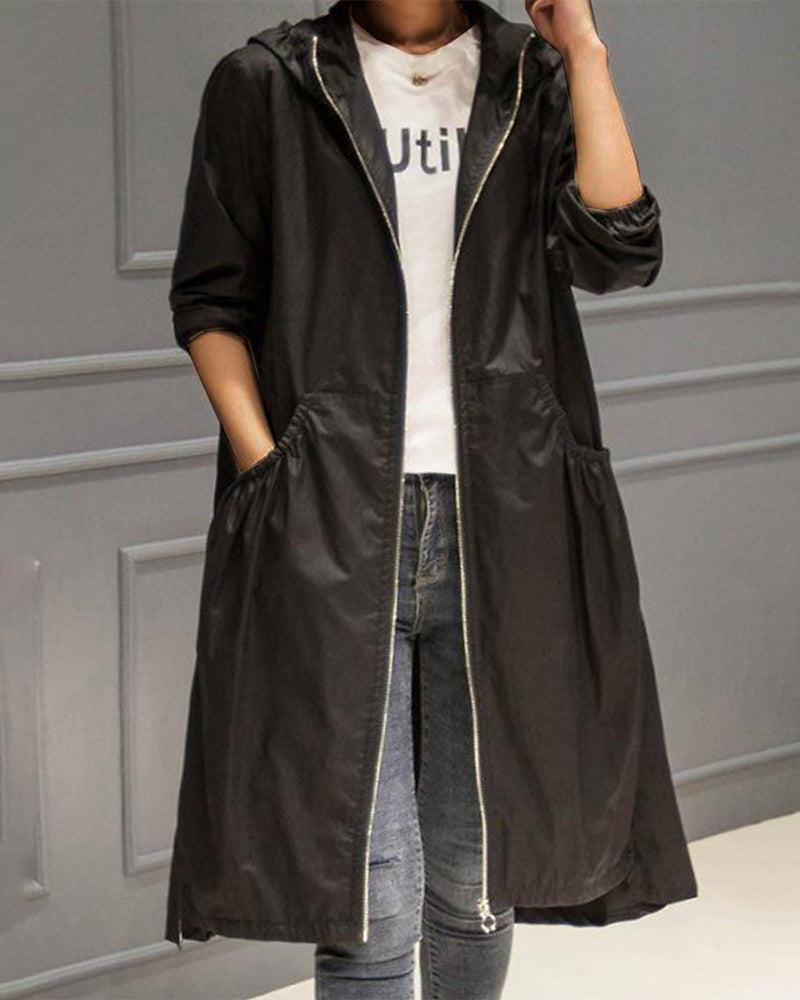Aria | Women's Elegant Long Solid Trench Coat 2