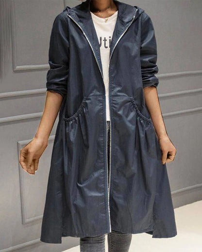 Aria | Women's Elegant Long Solid Trench Coat 3