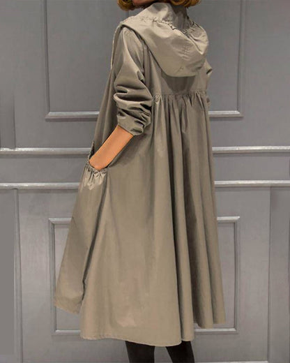 Aria | Women's Elegant Long Solid Trench Coat 4
