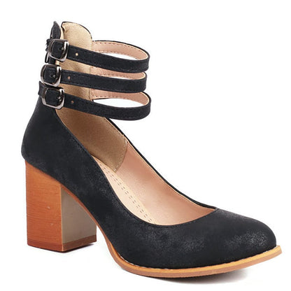 Ariana |  Triple Buckle Heels 7