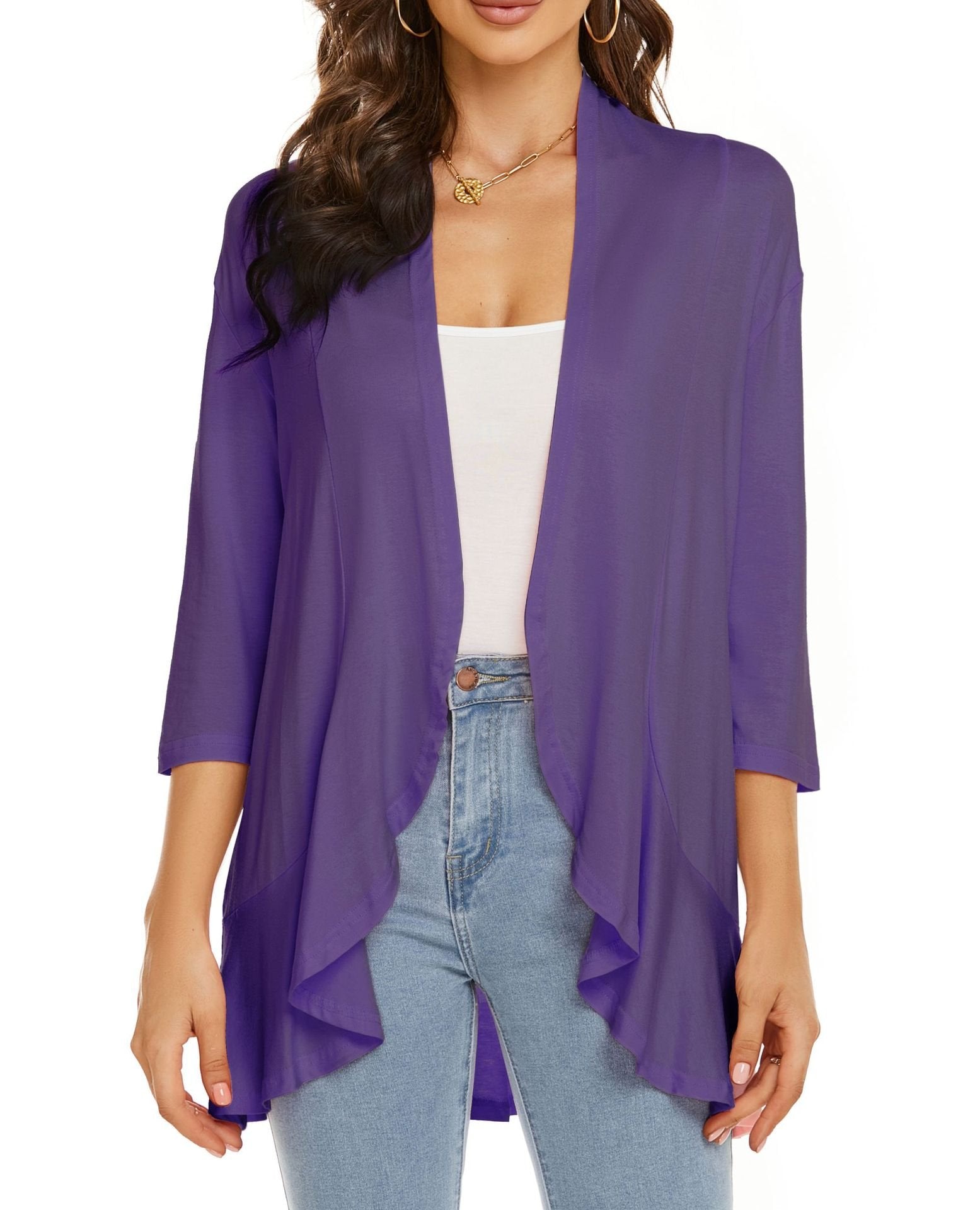 Bella | Women's Open Front Draped Cardigan 1