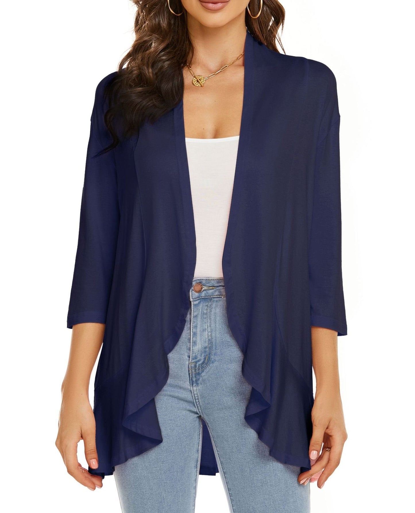 Bella | Women's Open Front Draped Cardigan 10