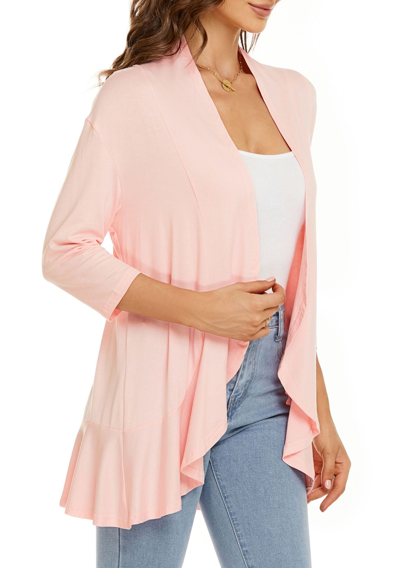 Bella | Women's Open Front Draped Cardigan 11