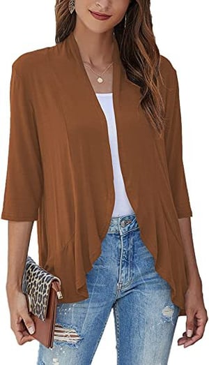Bella | Women's Open Front Draped Cardigan 3
