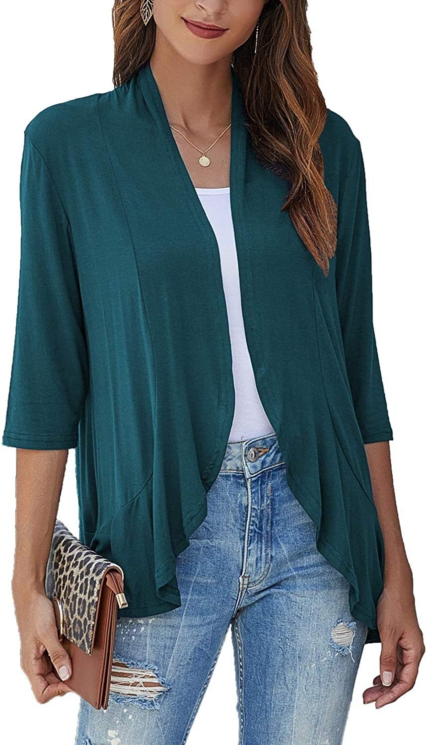 Bella | Women's Open Front Draped Cardigan 4