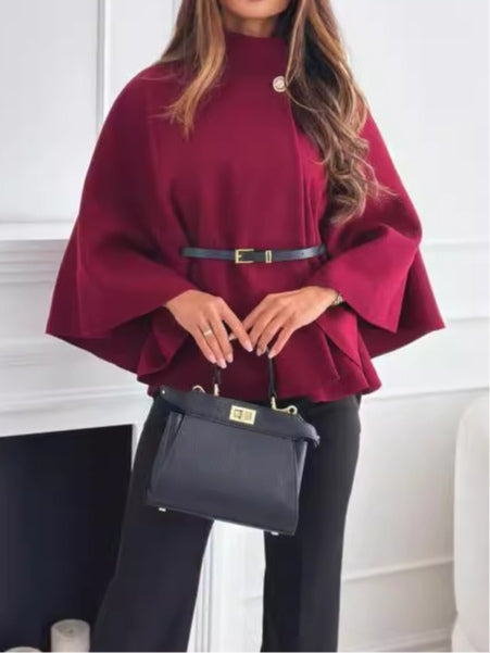 CAPE COAT BELT BATWING SLEEVES 1