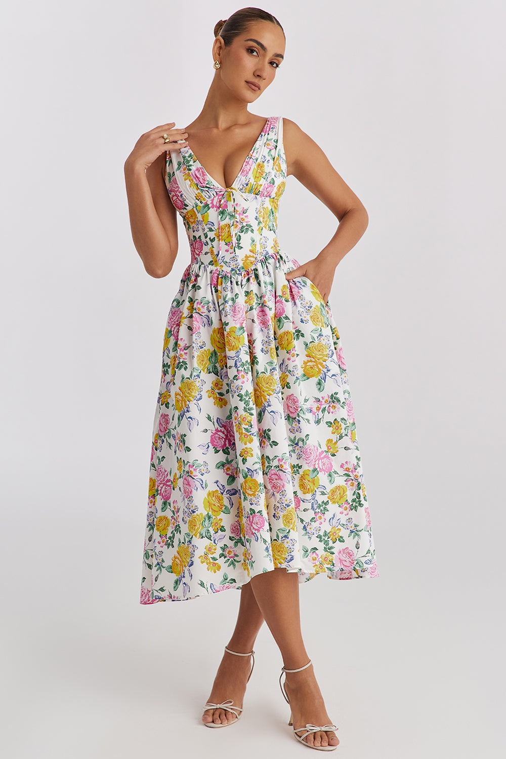 Women's Wedding Guest Dress | Floral Print, Full Skirt
