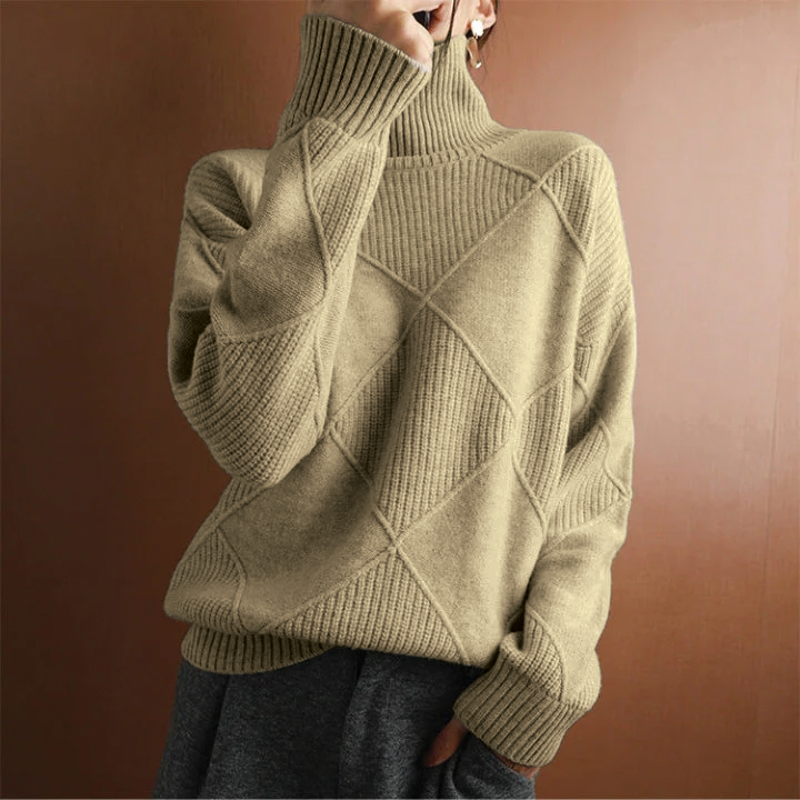 Chic Diamond Knit Sweater for Any Occasion