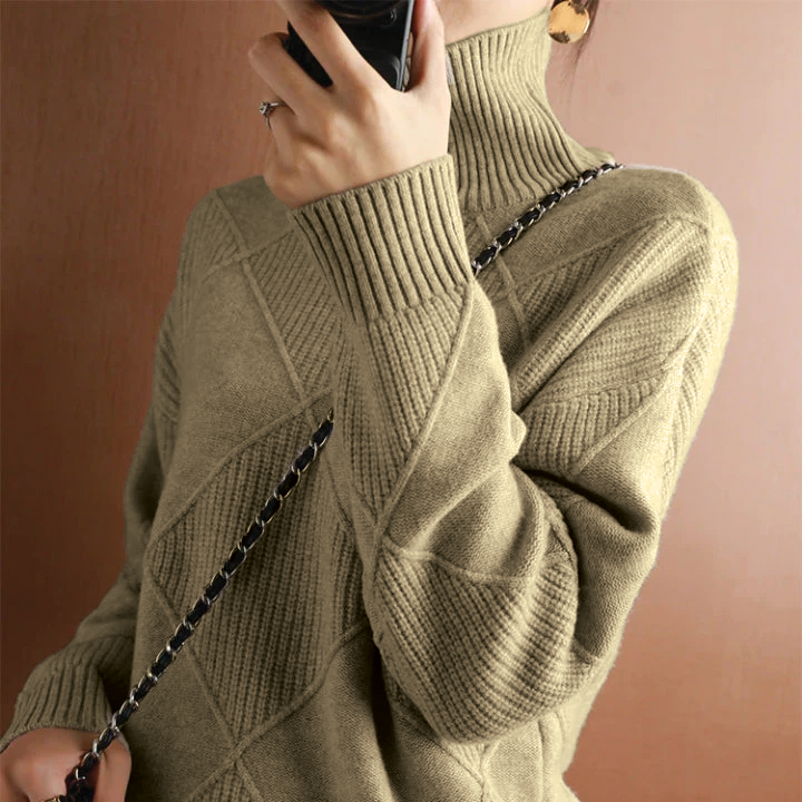 Chic Diamond Knit Sweater for Any Occasion