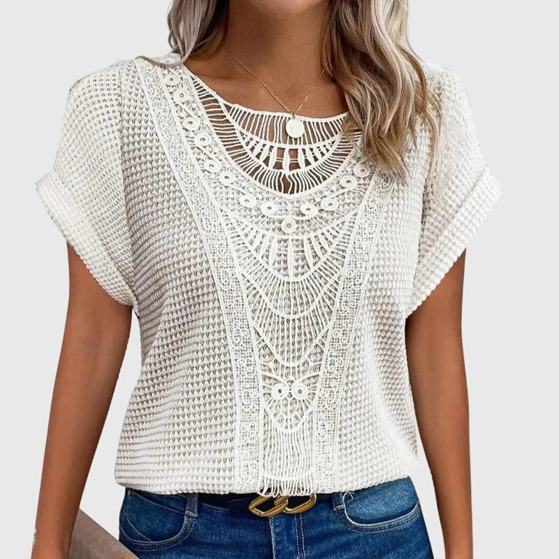 Chic Ibiza-Inspired Pearl Blouse for Every Occasion
