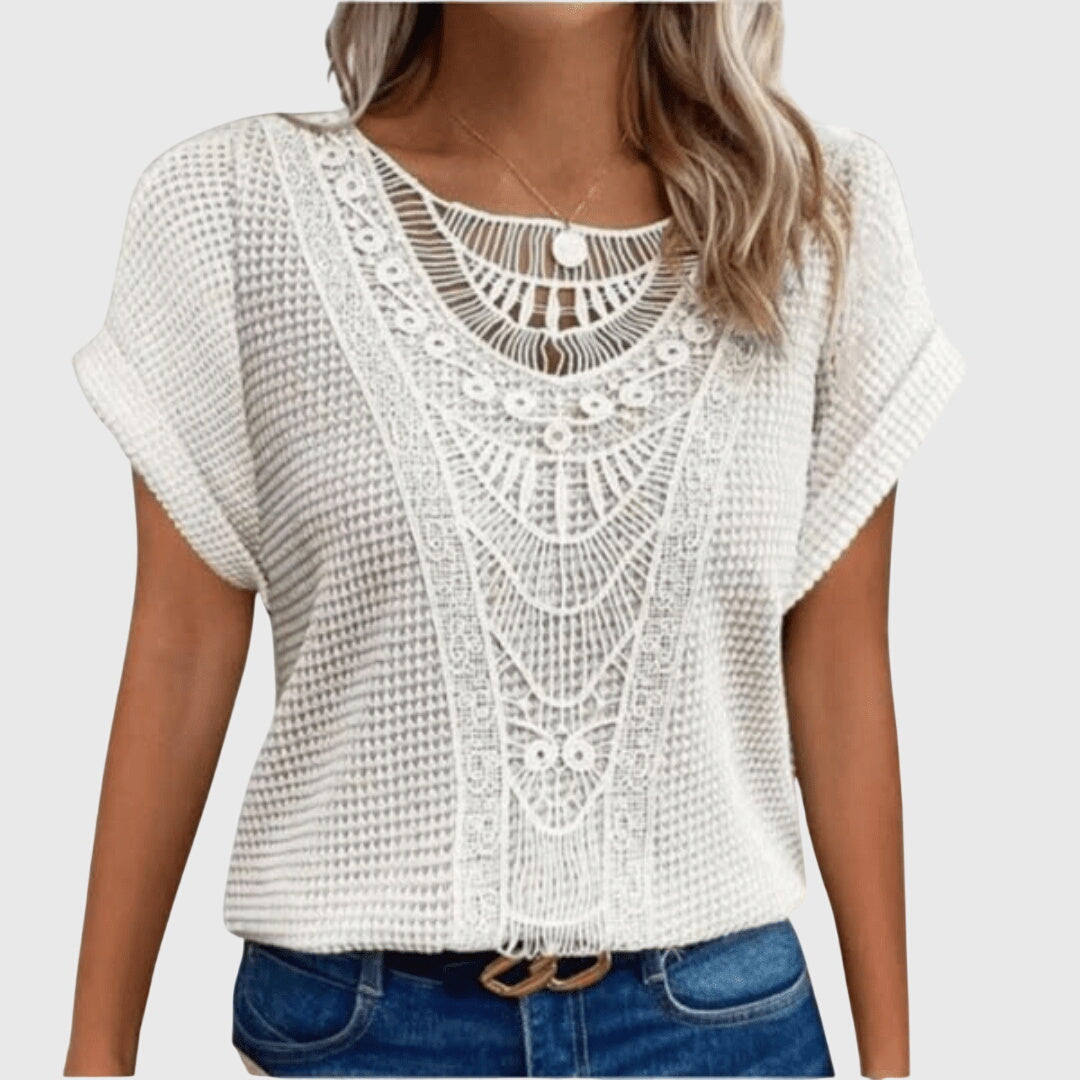 Chic Ibiza-Inspired Pearl Blouse for Every Occasion