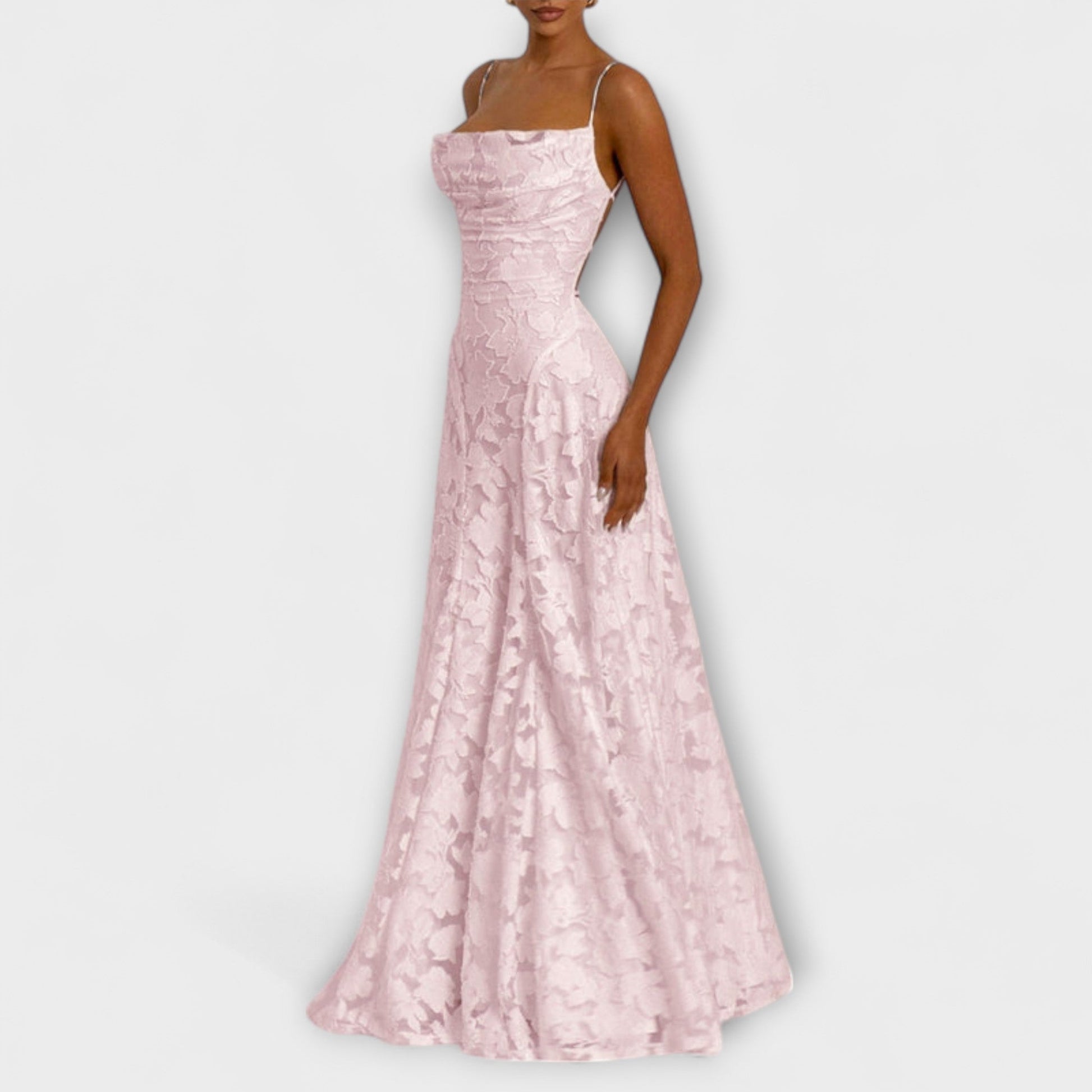 Chic Jacquard Maxi Dress for Special Occasions