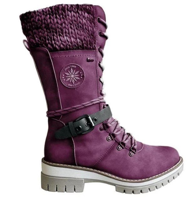 Chic Lace-Up Winter Boots for Stylish Adventures