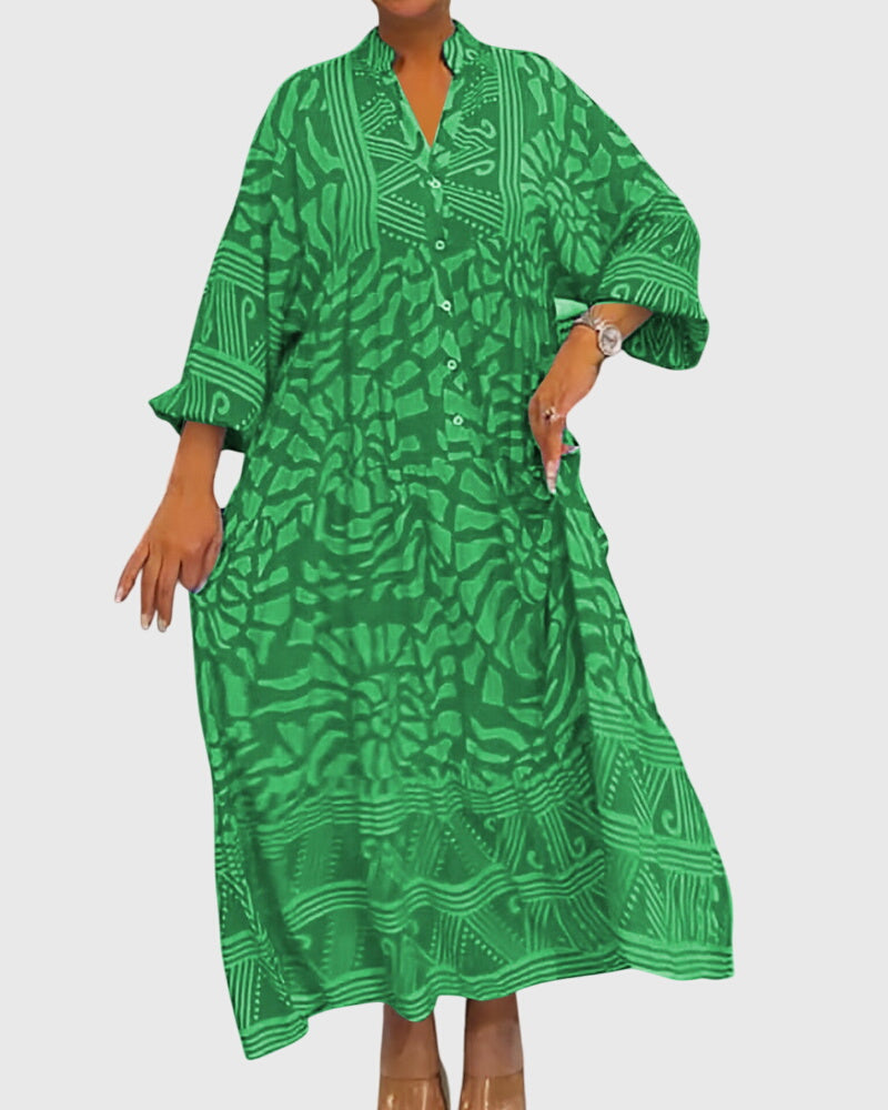 Chic Maxi Dress with Vibrant Print for Any Occasion
