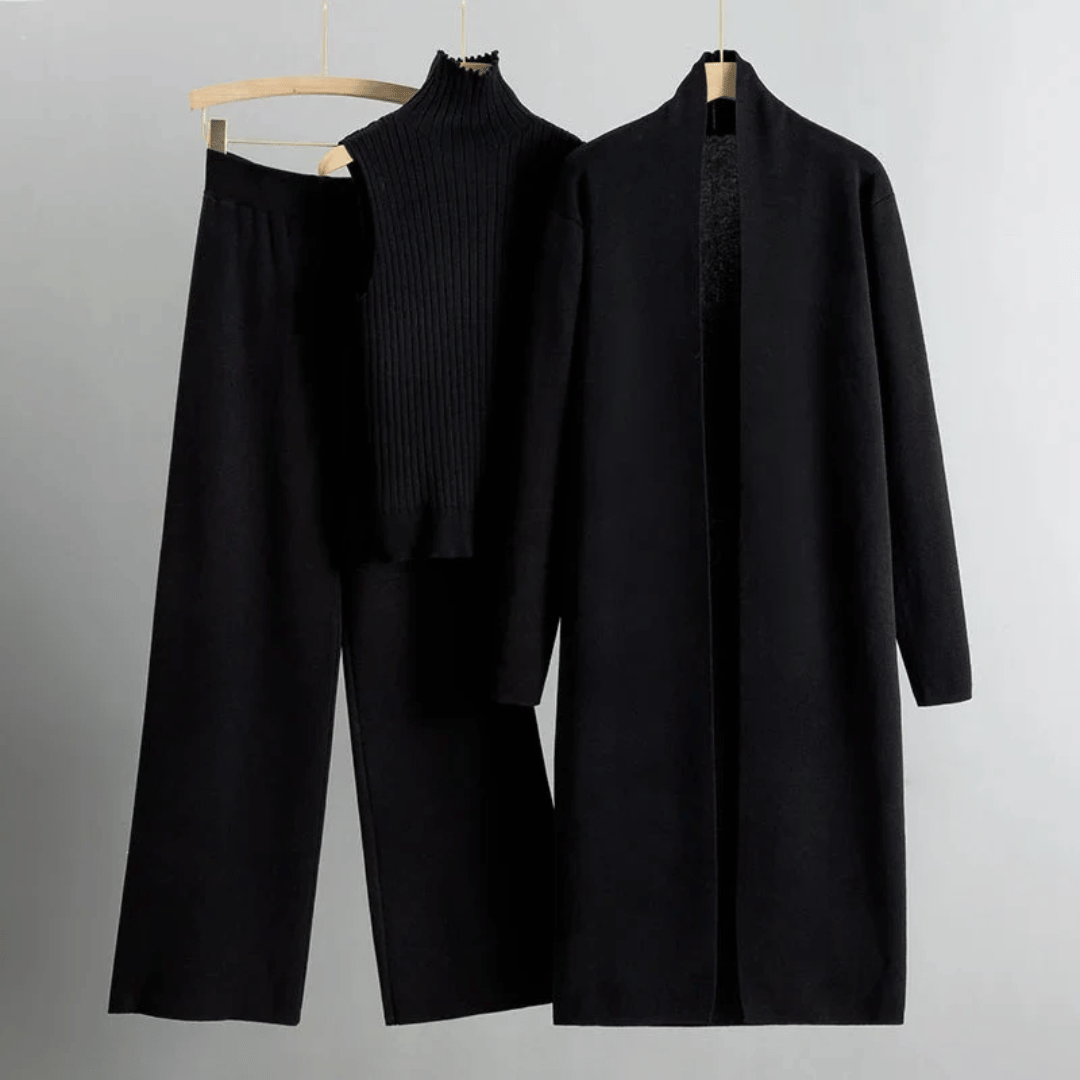Chic Ribbed Knit Lounge Set for Relaxed Style
