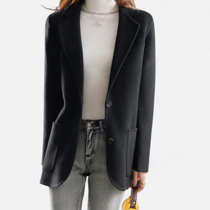 Chic Women’s Blazer Coat - Stylish Buttoned Design for Any Occasion