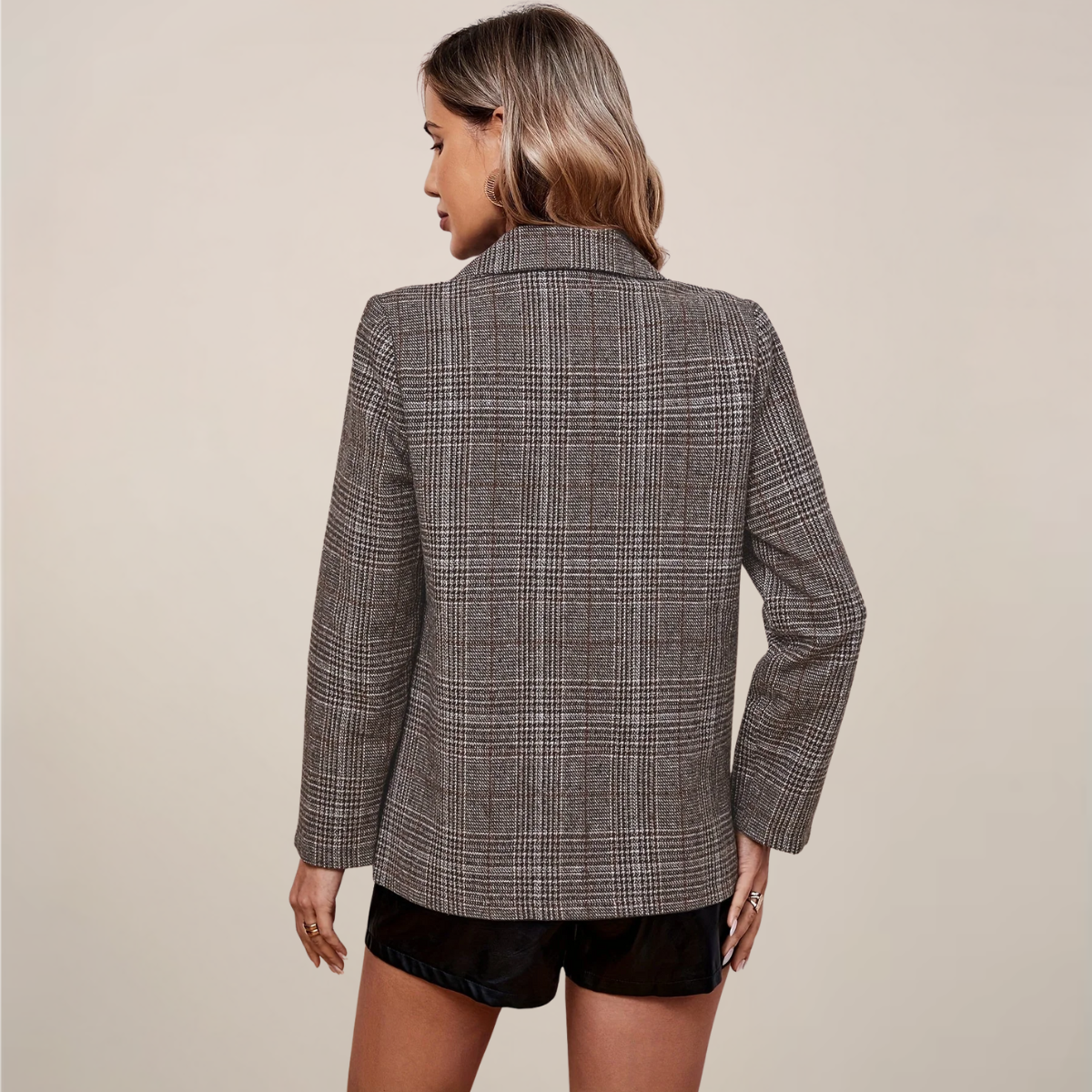 Chic Women’s Checked Blazer for Work & Events
