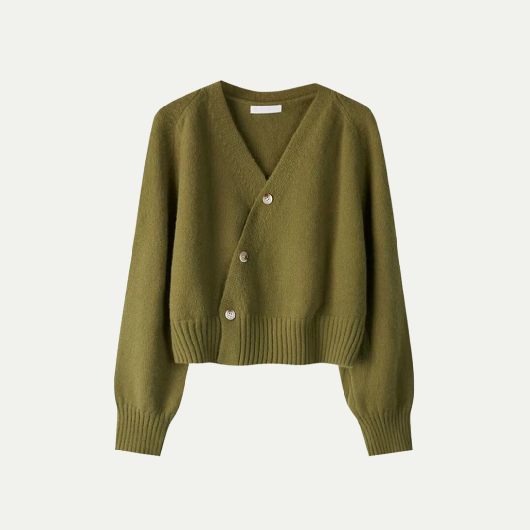 Chic Women's V-Neck Knit Cardigan for Any Occasion