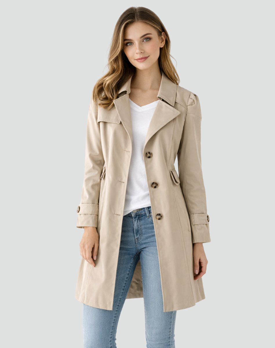 Clara | Women's Classic Tailored Mid-Length Trench Coat 1