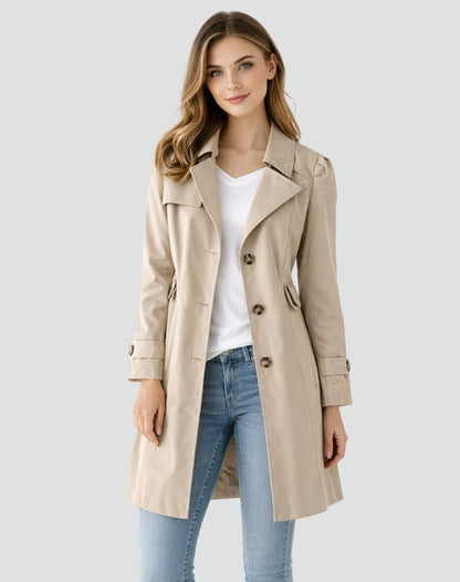 Clara | Women's Classic Tailored Mid-Length Trench Coat 1