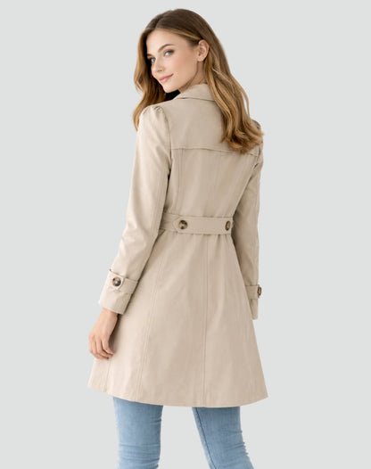 Clara | Women's Classic Tailored Mid-Length Trench Coat 4