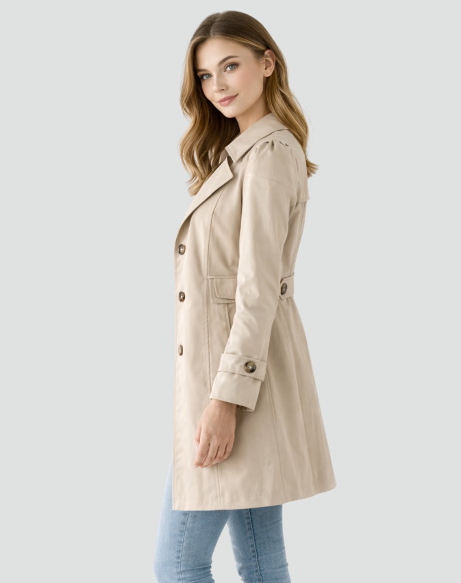 Clara | Women's Classic Tailored Mid-Length Trench Coat 5