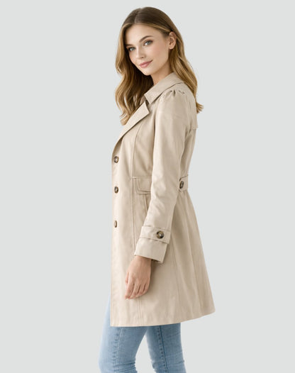 Clara | Women's Classic Tailored Mid-Length Trench Coat 5