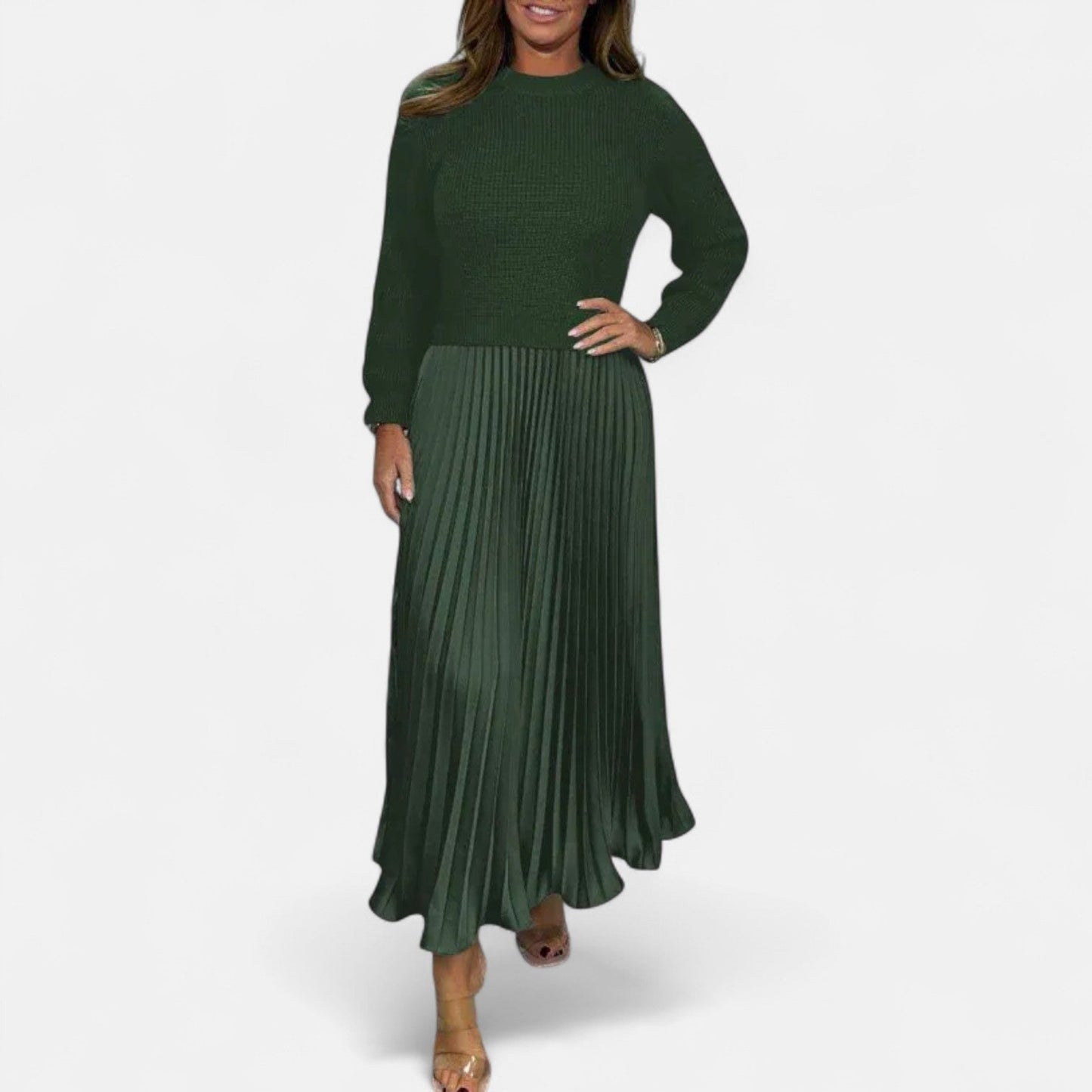 Claudia - Maxi dress with sweater and pleated skirt 6