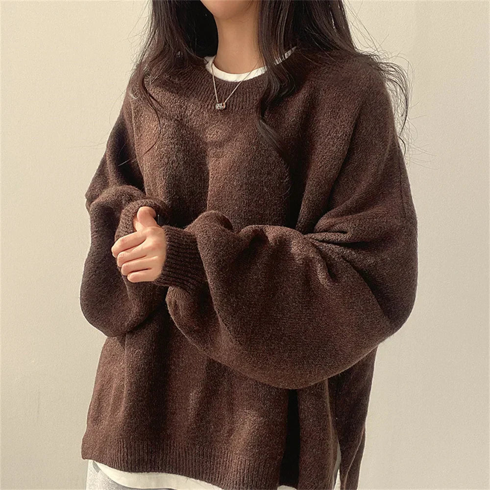 Cozy Women's Oversized Knit Sweater for Everyday Wear