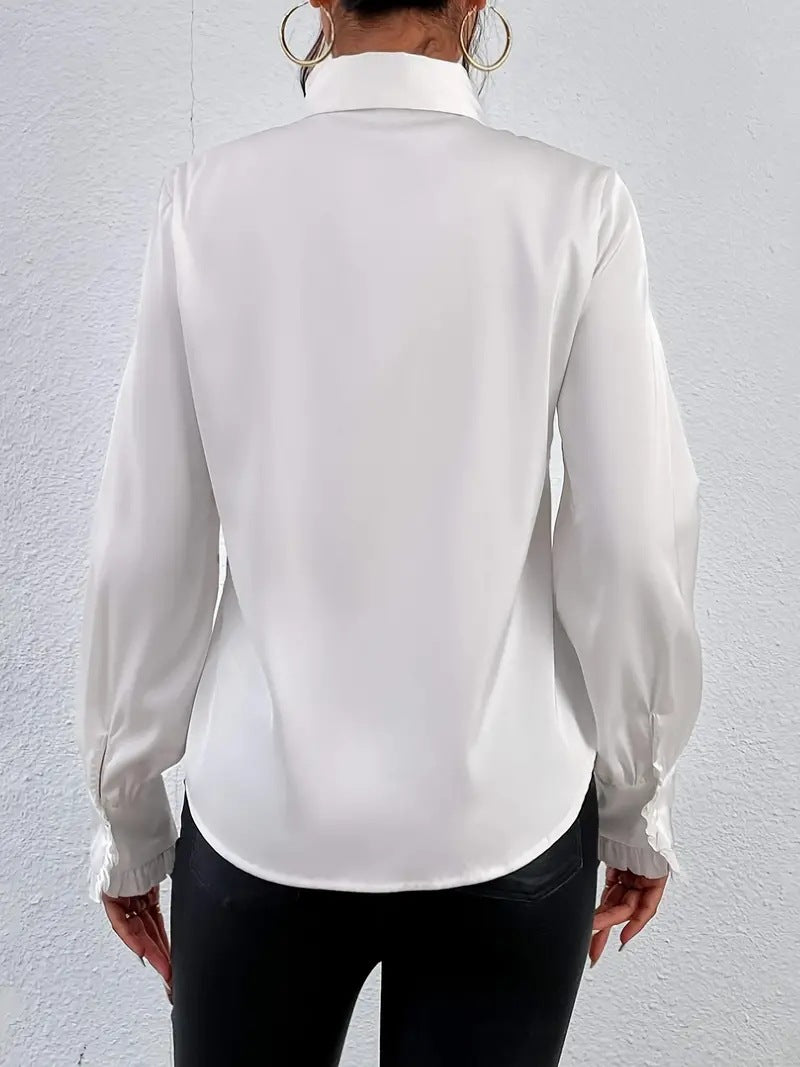 ELEGANT LONG-SLEEVED RUFFLED SHIRT 5