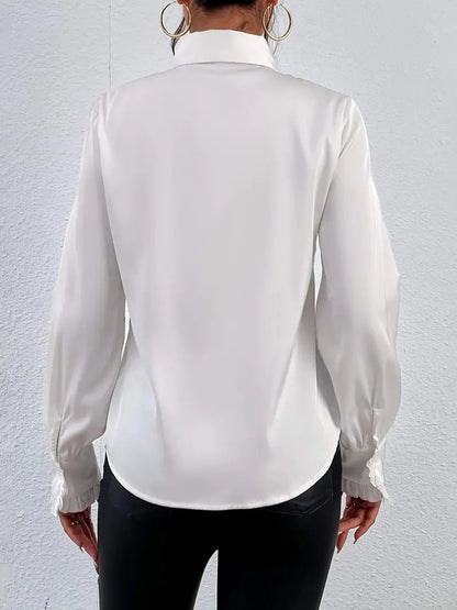ELEGANT LONG-SLEEVED RUFFLED SHIRT 5