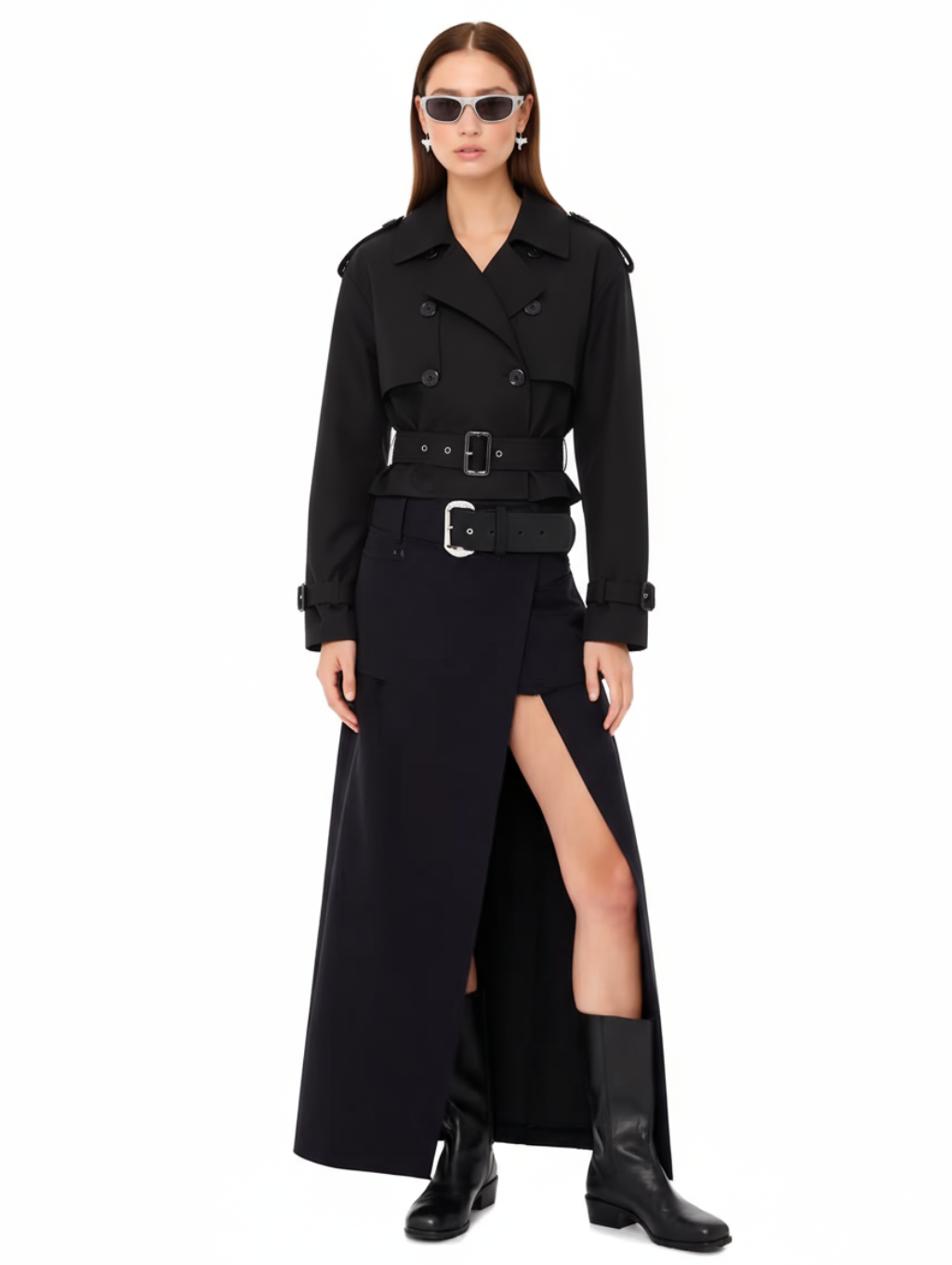 ELEONORA | Short trench coat with belt 10