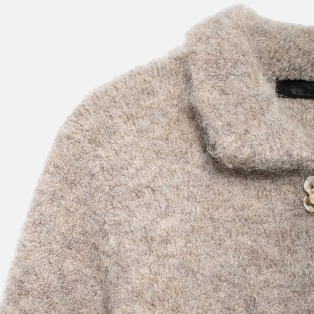 Women's Knit Cardigan | Floral Buttons & Cropped Fit 4